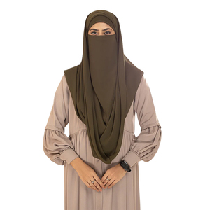 Pañuelos Hijab Musulmanes en Oferta, Color Sólido, Poliéster de Alta Calidad, Ligeros, Transpirables, de Secado Rápido, Precios para Mujer - Product Image 1