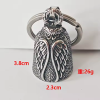 Ailes d'Ange Hibou Vierge Marie Motocyclette Gardien Cloche Porte-clés Pendentif Hommes Équitation Amulette Exorcisme Bijoux Bonne Chance sur la Route