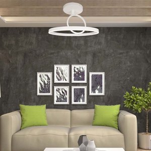 Plafoniera a LED lampadario 37W 4000lm doppio anelli incrociati colore bianco D495mm 4000K SKU-14985-illuminazione/plafoniera - Product Image 4