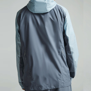 100% poliéster hombres deportes reflectantes impermeable a prueba de viento Jogging traje deportes doble bolsillo rompevientos Color de contraste - Product Image 4