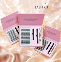 Juego de Pestañas Super Finas de 12-25 mm, 300d, Hechas a Mano con Material PBT, para Extensiones de Pestañas, Pestañas Inferiores, 12 Filas, Puntas Finas