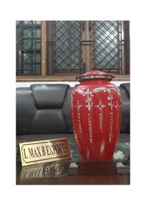 Urna conmemorativa de cremación para adultos de diseño exclusivo, metal de aluminio con acabado brillante, precio bajo para entierro de cenizas - Product Image 3