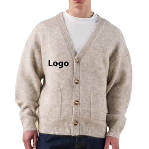 Pulls pour hommes avec logo personnalisé Stock Hiver Col rond Tricoté Pull respirant Uni Tricoté en coton Pull - Product Image 1