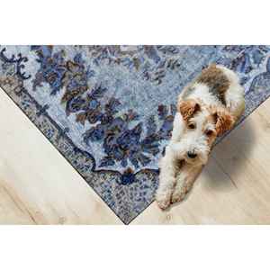 Alfombra Turca con Medallón Gris: Decoración Artística Anatolia, Alfombra Estampada, Alfombra Suave No Tejida - Product Image 3