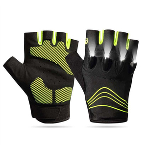 Venta al por mayor de Diseño Popular antideslizante Palma protectora Unisex medio dedo Racing Ciclismo-Guantes para la venta - Product Image 1