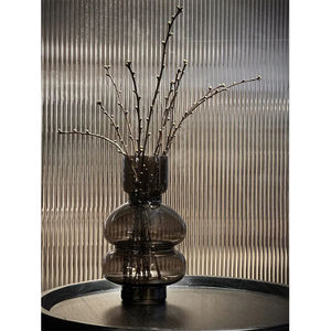 Vase en verre fumé moderne en gros, élégant centre de table décoratif pour le salon - Product Image 4