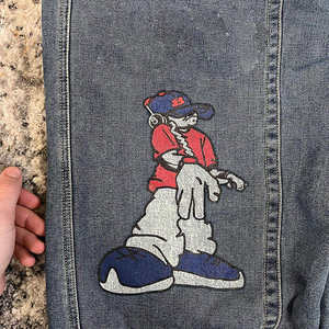 Men's Denim <b>Shorts</b> Custom Embroidery Logo Streetwear Vintage Solid Loose Fit Gigantic Pockets <b>Wide</b> <b>Leg</b> High Quality Eco-Friendly - Product Image 4