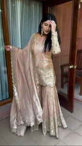 Mới nhất của phụ nữ thời trang hoa chinon thêu <span class=keywords><strong>anarkali</strong></span> kurta plazzo phù hợp với bởi SIE cho bên mặc ưa thích ăn mặc với gương làm việc - Product Image 3