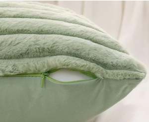 Almohadas Decorativas de Felpa de Algodón a Rayas de Lujo Pallene, Unisex, 22x22, Suaves y Esponjosas, Juego de 2 para Decoración de Sofá - Product Image 4