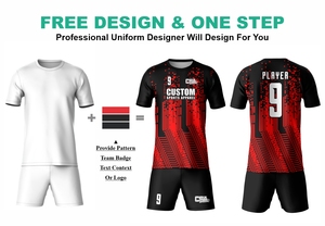 Tailles personnalisées Impression par transfert de chaleur de qualité supérieure Kits de football pour hommes Nouveau design Impression DTF Uniforme de football en tissu personnalisé - Product Image 2