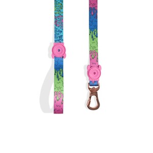 Laisse pour chien réglable, style classique et luxueux, en nylon et polyester durable, avec des caractéristiques personnalisées, motif imprimé uni pour chats - Product Image 1