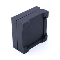 Boîte à monnaie en bois carré noir mat avec vitrine compacte de 4 pieds pour médailles ou pièces commémoratives