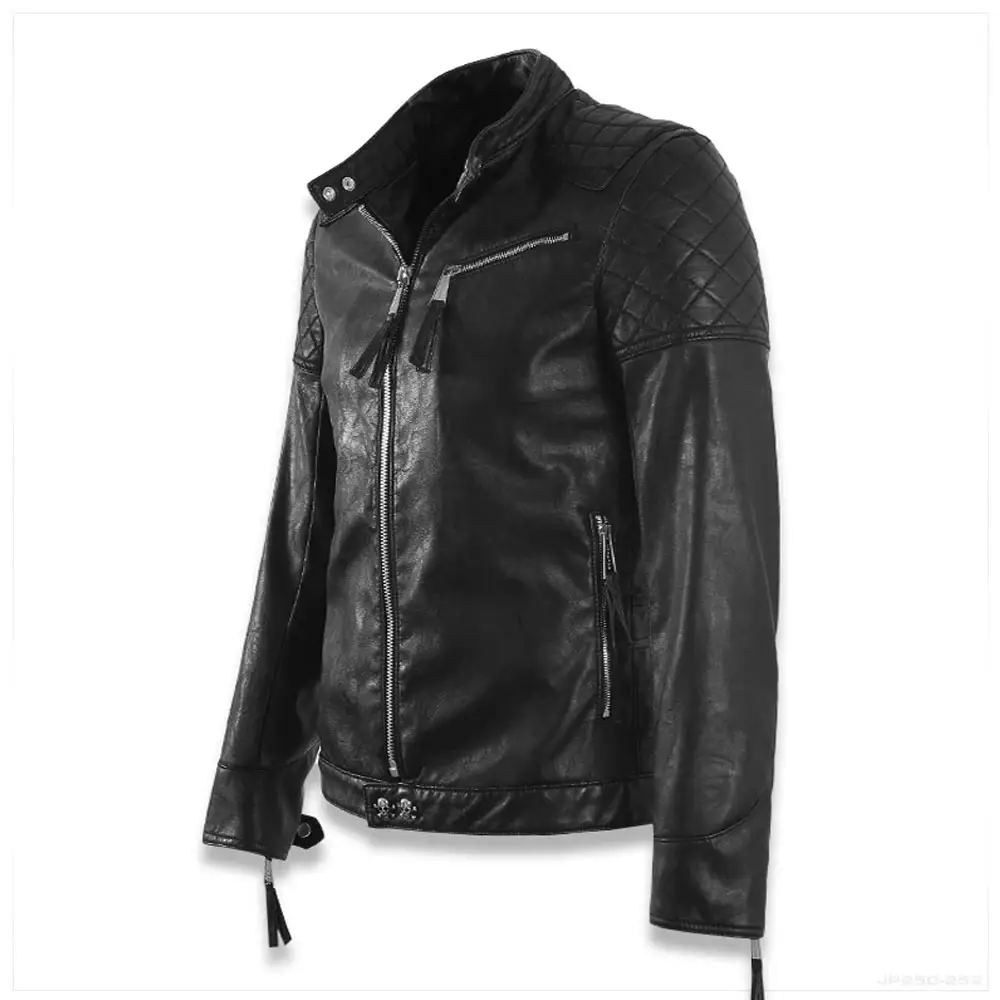 Мужская кожаная куртка/Мужское мотоциклетное зимнее пальто/мужские теплые куртки из натуральной кожи