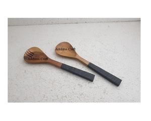 Juego creativo de servidor de ensalada de madera multicolor, utensilios de cocina usados, Decoración de mesa Premium, suministros y artículos de madera de la mejor calidad - Product Image 4