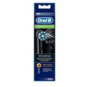 Oral-B หัวแปรงสีฟันสีดำสำหรับเปลี่ยน CrossAction ของแท้สำหรับแปรงสีฟันไฟฟ้าขนแปรงที่มีมุมแพ็ค4ชิ้น - Product Image 5