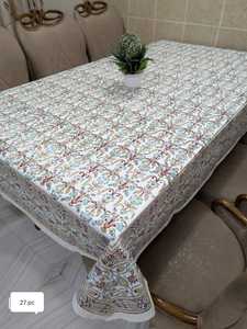Fabriqué à la main élégant 100% coton Floral Design Rectangle nappe traditionnel Artisan main bloc imprimé à la main couverture de Table - Product Image 4