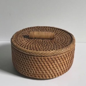 Paniers de rangement ronds en rotin naturel faits à la main, écologiques, modernes, multifonctionnels, Artex Green Earth, fabriqués au Vietnam - Product Image 1