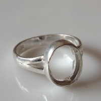 Diy Lünette Spann zange Oval Ringe Blank für Schmuck herstellung Schmuck Funds tücke 925 Sterling Silber Großhandel alle Ring größen erhältlich
