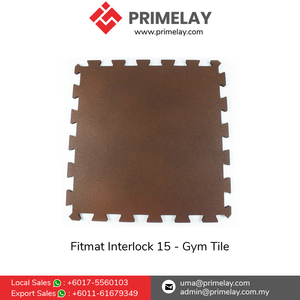 รูปแบบการเชื่อมต่อง่ายคุณภาพดีทนทานเชิงพาณิชย์ยิมอุปกรณ์เสริมพื้น Fitmat Interlock 15กระเบื้องยิม - Product Image 4