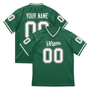 เสื้อฟุตบอลพิมพ์ลายแบบซับลิเมชั่น ดีไซน์ล่าสุดปี 2026 ผ้าตาข่ายระบายอากาศ คอวี ทรงโอเวอร์ไซส์ สำหรับทีม ใช้สำหรับการแข่งขันและฝึกซ้อม - Product Image 6