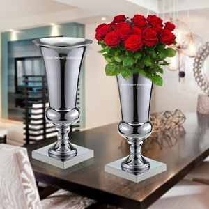 Jarrón de trompeta dorado metálico para arreglos de flores artificiales, jarrones de flores para decoración de mesa para fiestas y eventos en casa - Product Image 3