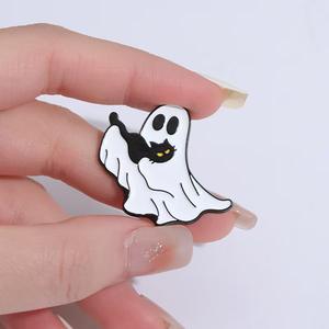 ハロウィーン不気味なパンクスタンディングラペルピン面白いエナメルピンアクセサリーバックパック服プリント金属文字 - Product Image 5