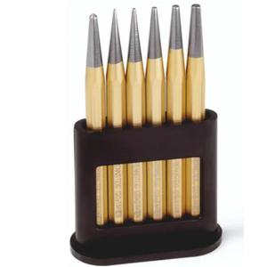 Jeu de poinçons coniques de qualité industrielle Knipex, 6 pièces, avec pointe droite, support en plastique, ciseaux et poinçons - Product Image 1