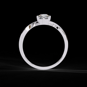 0.65 กะรัต แหวนเพชรทรงกลมเจียระไนแบบบริลเลียนท์ สี E เพชรเม็ดเดี่ยวสำหรับหมั้น ทองคำขาว 14K น้ำหนัก 4.60 กรัม รับรองโดย IGI ขัดเงาอย่างดี - Product Image 4