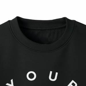 เสื้อสเวตเชิ้ตผู้หญิงสีดำพิมพ์โลโก้ตามสั่ง ขายดี ใส่สบาย อบอุ่นสำหรับฤดูหนาว สไตล์ไฮสตรีท เป็นมิตรกับสิ่งแวดล้อม เสื้อสเวตเชิ้ตผู้หญิงสำหรับใส่เป็นเสื้อนอก - Product Image 5