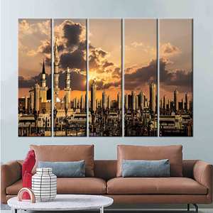 5P-Gallery Art islamique imprimé sur toile : Masjid Nabawi au lever du soleil, 5P-Gallery enroulé - Product Image 1