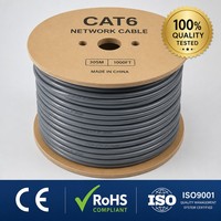 Câble Réseau Ethernet UTP CAT6 CAT6A Haute Performance 305M 1000FT Cuivre Nu Massif 24AWG Câble LAN Extérieur Intérieur Gris LSZH