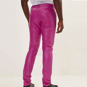 Pantalones de Cuero Casuales para Hombre, Diseño Moderno, Servicio OEM, Cómodos, Transpirables, Ecológicos, Duraderos, Lavado Ligero, Premium - Product Image 4