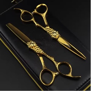 6,0 pulgadas caliente buen precio forma única de puntos dorados diseño de moda tijeras de peluquero por Ubaid - Product Image 4