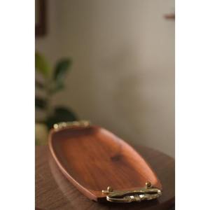 Plato para servir de madera de color natural con artesanía de alta calidad, perfecto para servir cualquier tipo de bebidas - Product Image 5