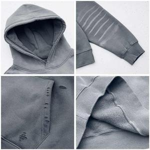 Vêtements de rue délavés à l'acide en coton épais Fabricants Sweats à capuche surdimensionnés Boxy personnalisés pour hommes - Product Image 6