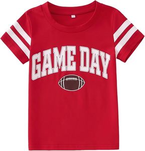 Camiseta de Fútbol Americano para el Día del Partido, Marca Bandera Americana, Bordada, Azul, 100% Algodón, Manga Corta, Ropa Deportiva para Niños - Product Image 3