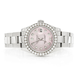 Reloj de Edición Limitada Wave Luxury Fashion de Acero Inoxidable con Cuarzo, Moissanita y Esfera de Cristal - Product Image 1