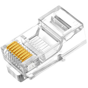 "Cat 5e <b>Ethernet</b> Jack Connector with Red UTP Cable" - Product Image 1