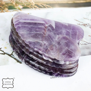 Dark Purple Gua Sha Jade Roller Anti-Dark Circles Stone <b>Massager</b> <b>for</b> <b>Face</b> Skin Care Full Body Metal Skin Scraping Massage - Product Image 3