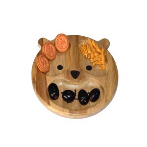 Conception de visage de lapin de plante de service en bois pour salade de pain de fruits pour plats d'assiette plateau de service en bois - Product Image 5