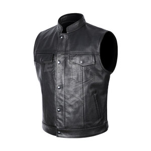 Chaleco de Cuero de Alta Calidad 100% Hecho a Mano, Precio Razonable, Transpirable, Ropa Masculina, Chaleco de Cuero para Venta en Línea - Product Image 3