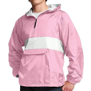 Veste coupe-vent pour hommes vente en gros de pulls à capuche personnalisés fermeture à glissière latérale avec poches manteau de pluie veste veste bouffante - Product Image 1