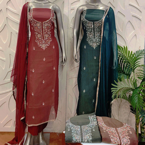 Designer moderne non cousu brodé à la main beaux costumes indien mode avant style traditionnel - Product Image 1