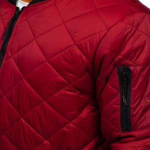 Haute qualité léger diamant matelassé hommes vol bouffant veste hiver chaud manteaux Outwear à capuche Baseball Genre Style travail - Product Image 4