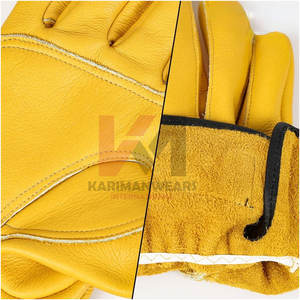 Gants de travail en cuir de vachette de qualité supérieure travailleurs robustes gants de soudage Protection de sécurité résistant à l'usure conception résistante à la chaleur travaux de jardin - Product Image 2