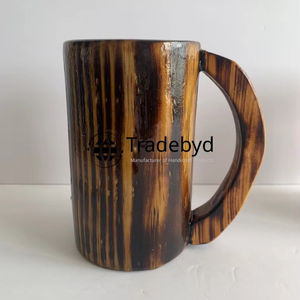 Add charm with this wooden mug rustic drinkware piece for warm inviting interiors Tradebyd - Product Image 1