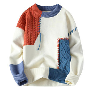 Suéteres de Invierno para Hombre, Nuevo Estilo, Hechos a Medida, Tejidos, Transpirables, Duraderos, de Algodón/Lana, Corte Regular - Product Image 1