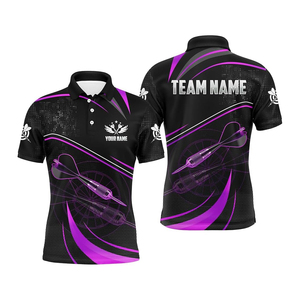 เสื้อโปโลใส่ได้ทั้งชายและหญิงเสื้อกีฬาพิมพ์ลายลูกดอกใส่ได้ทั้งชายหญิงผ้าโพลีเอสเตอร์ระบายอากาศได้ดี - Product Image 3