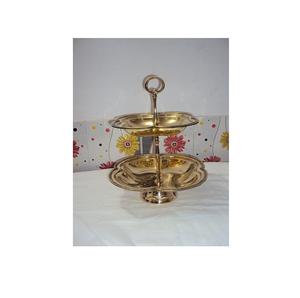 Gold Plated Metal <b>Cake</b> <b>Stand</b> with 3 <b>Tier</b> Wedding Party Decoration Snacks and Cookies Display Decoration <b>Stand</b> <b>Cake</b> Serving Tray - Product Image 4