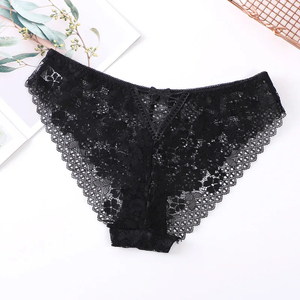 Braguitas de Encaje Sexy para Mujer al por Mayor, Suaves, Transpirables, de Talle Bajo, Tejidas con Encaje Floral, Tela Premium - Product Image 4